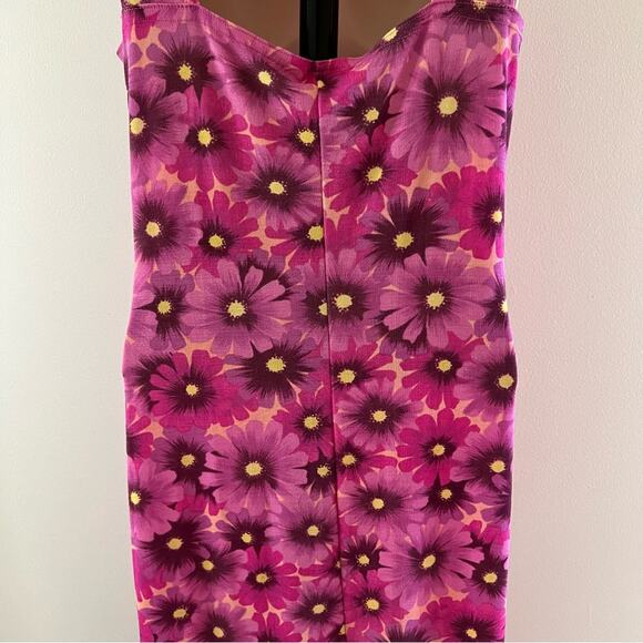 Vintage Maxi Dress Floral Pink Sun Dress Pacific Palm Size Small Summer Cover Up - Picture 13 of 14